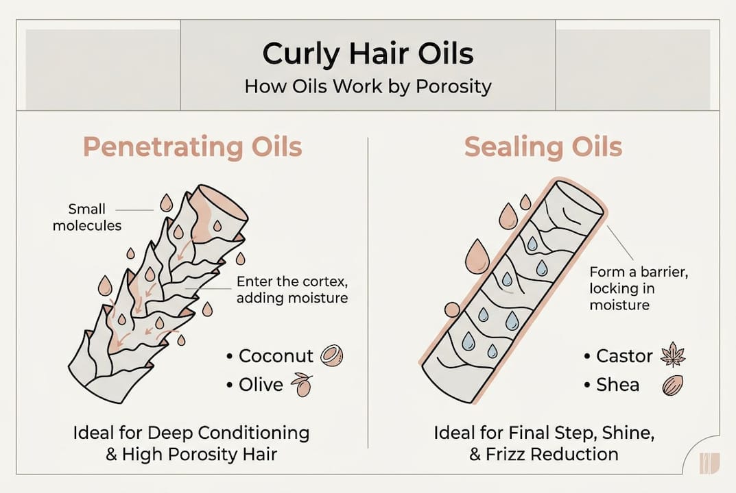 picture depicting curly hair oils