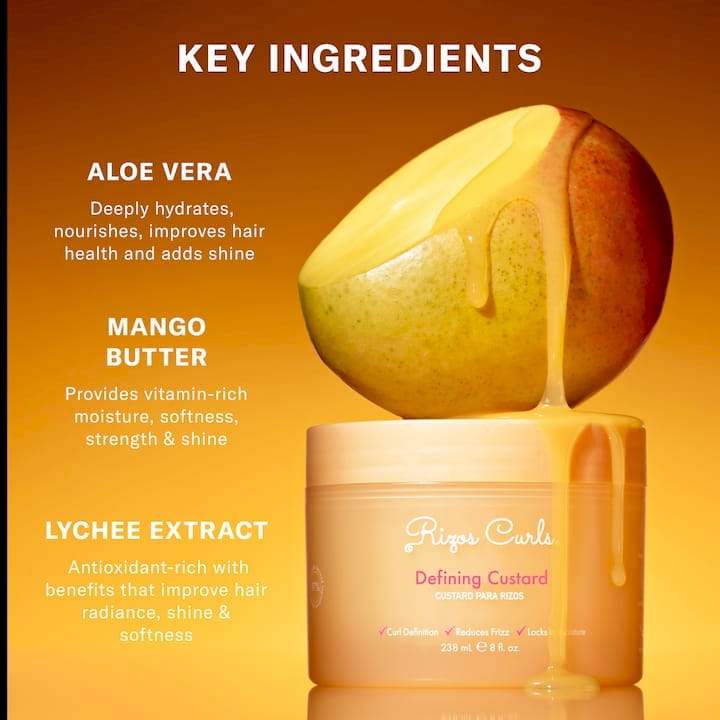 Woman using hair pudding for curly hair care