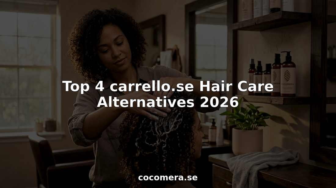 Stylist applying conditioner to curly hair in bright salon
