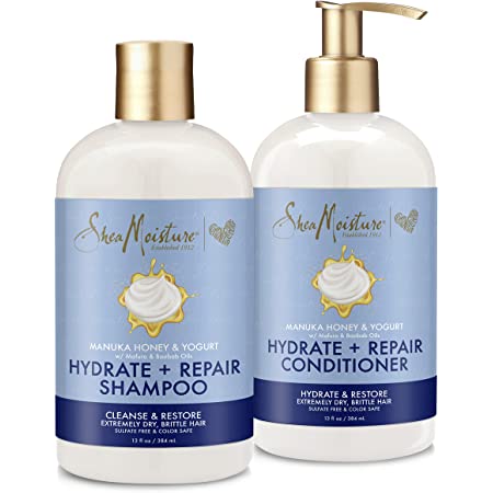 Shea Moisture Manuka Honey & Yogurt Hydrate & Repair Shampoo &Conditioner Bundle
