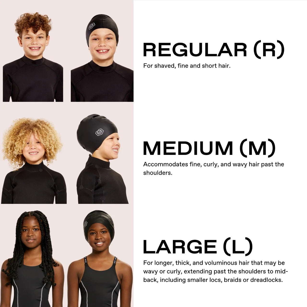 Kids Swim Cap for Large Hair- Soulcap