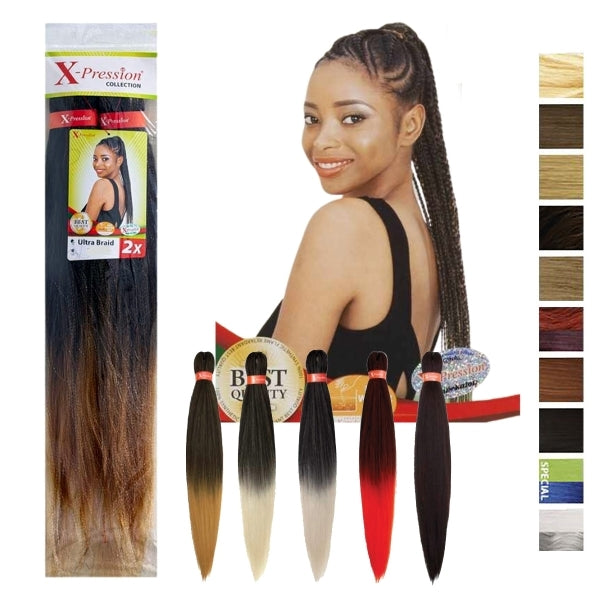 X-Pression 2x Pre Stretched Ultra Braid 46" (116cm) - Weight: 160-165g