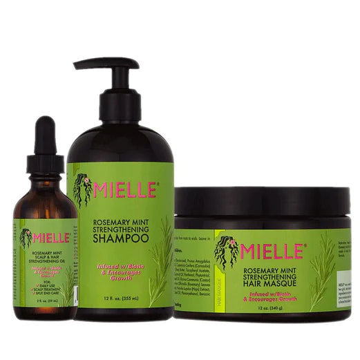Mielle Rosemary Mint Shampoo  Oil  Masque Bundle