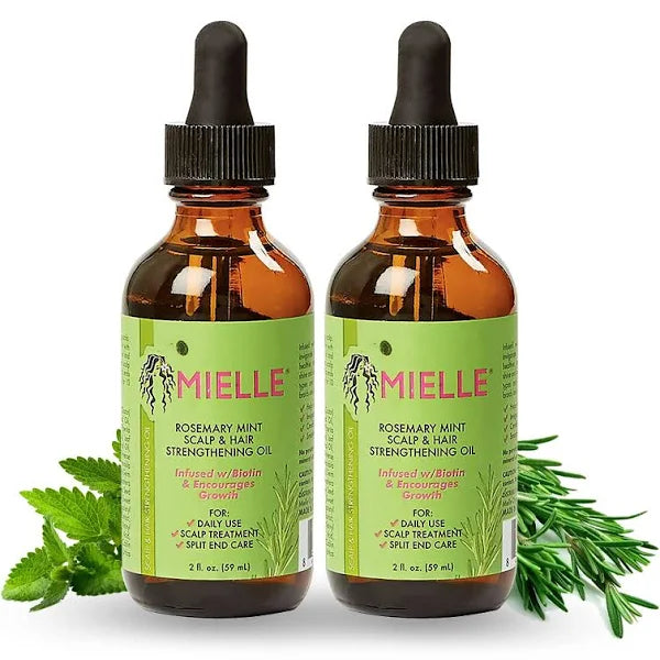 Mielle Rosemary Mint Scalp & Hair Strengthening Oil 59ml x 2 Bundle