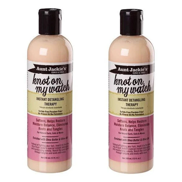 Aunt Jackie's Knot on My Watch Instant Detangling Therapy 2 pack Bundle